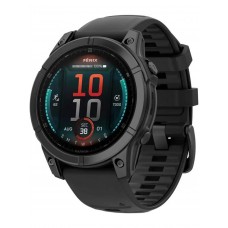 Умные часы Garmin Fenix 8 E 47мм (серая сталь, черный силиконовый ремешок)