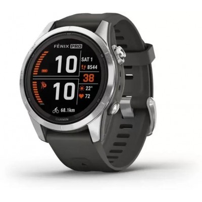 Умные часы Garmin Fenix 7S Pro Solar (серебро/графит) купить