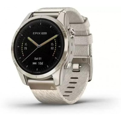 Умные часы Garmin Epix Pro Gen 2 Sapphire 42 мм (мягкое золото/крем, с нейлоновым и силиконовым ремешками) купить