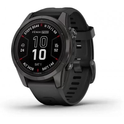 Умные часы Garmin Fenix 7S Pro Sapphire Solar (карбоново-серый титан/черный) купить