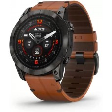 Умные часы Garmin Epix Pro Gen 2 Sapphire 51 мм (карбоново-серый титан/каштановый, с кожаным и силиконовым ремешками)