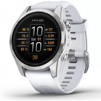 Умные часы Garmin Epix Pro Gen 2 Standard 42 мм (серебро/белый камень) купить