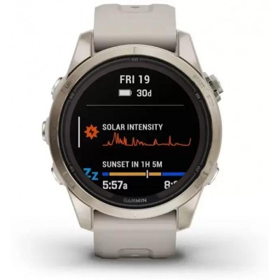 Умные часы Garmin Fenix 7S Pro Sapphire Solar (мягкое золото/песок) купить