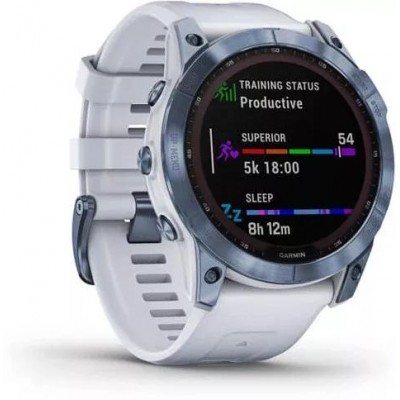 Умные часы Garmin Fenix 7X Sapphire Solar 51 мм (голубой минерал/белый камень) купить