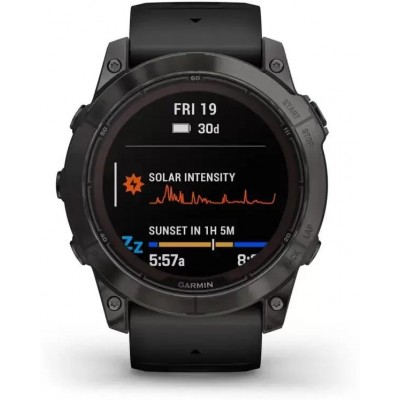 Умные часы Garmin Fenix 7X Pro Sapphire Solar (карбоново-серый титан/черный) купить