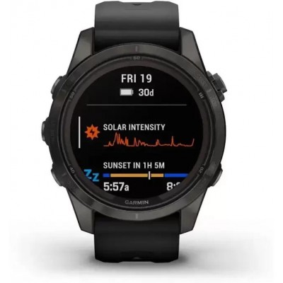 Умные часы Garmin Fenix 7S Pro Sapphire Solar (карбоново-серый титан/черный) купить