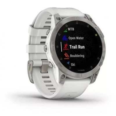 Умные часы Garmin Epix Sapphire Gen 2 (серебристый титан/белый) купить