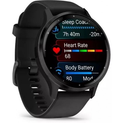 Умные часы Garmin Venu 3 (черный, с силиконовым ремешком) купить