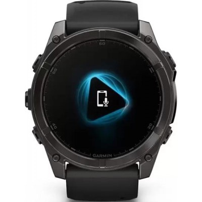 Умные часы Garmin Fenix 8 Sapphire 51мм (угольно-серый DLC, пепельно-черный силиконовый ремешок) купить