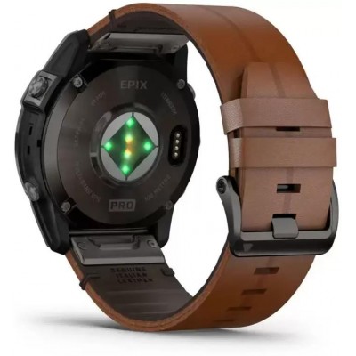 Умные часы Garmin Epix Pro Gen 2 Sapphire 51 мм (карбоново-серый титан/каштановый, с кожаным и силиконовым ремешками) купить