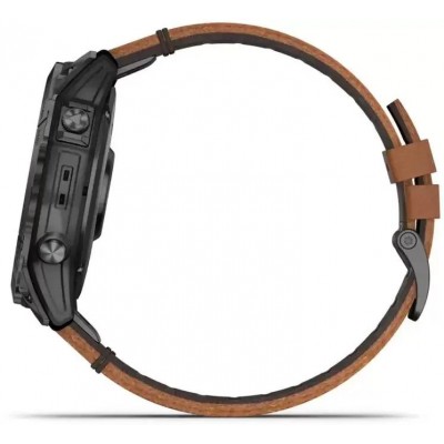 Умные часы Garmin Epix Pro Gen 2 Sapphire 51 мм (карбоново-серый титан/каштановый, с кожаным и силиконовым ремешками) купить