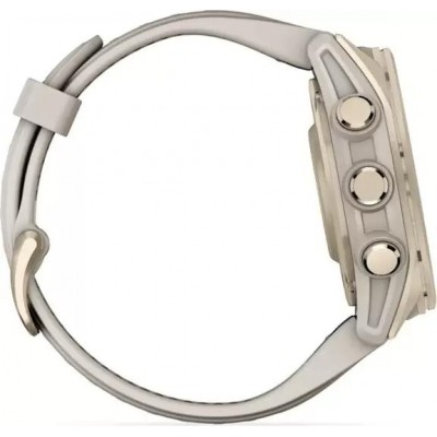 Умные часы Garmin Fenix 8 Sapphire 43мм (золотистый, дымчато-серый ремешок) купить