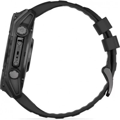 Умные часы Garmin Fenix 8 Sapphire 51мм (угольно-серый DLC, пепельно-черный силиконовый ремешок) купить