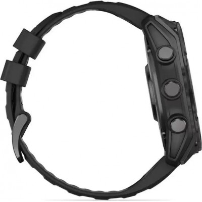 Умные часы Garmin Fenix 8 Sapphire 51мм (угольно-серый DLC, пепельно-черный силиконовый ремешок) купить