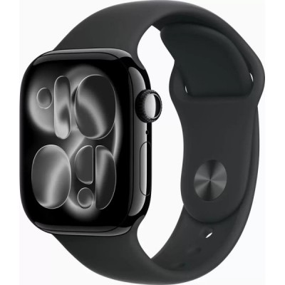 Умные часы Apple Watch Series 11 42 мм (алюминиевый корпус, черный/черный, спортивный силиконовый ремешок M/L) купить