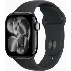 Умные часы Apple Watch Series 11 42 мм (алюминиевый корпус, черный/черный, спортивный силиконовый ремешок S/M)