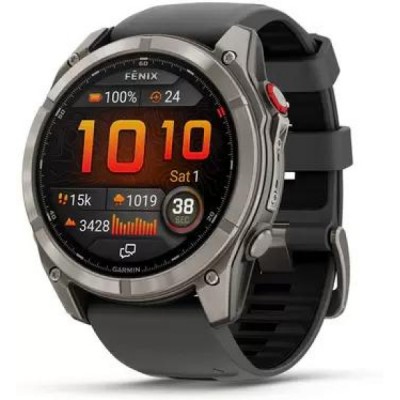 Умные часы Garmin Fenix 8 Pro 51мм (титановый, черный силиконовый ремешок) купить